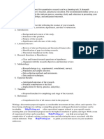 Recommended Outline of Dissertation Proposal For Quantitative Research