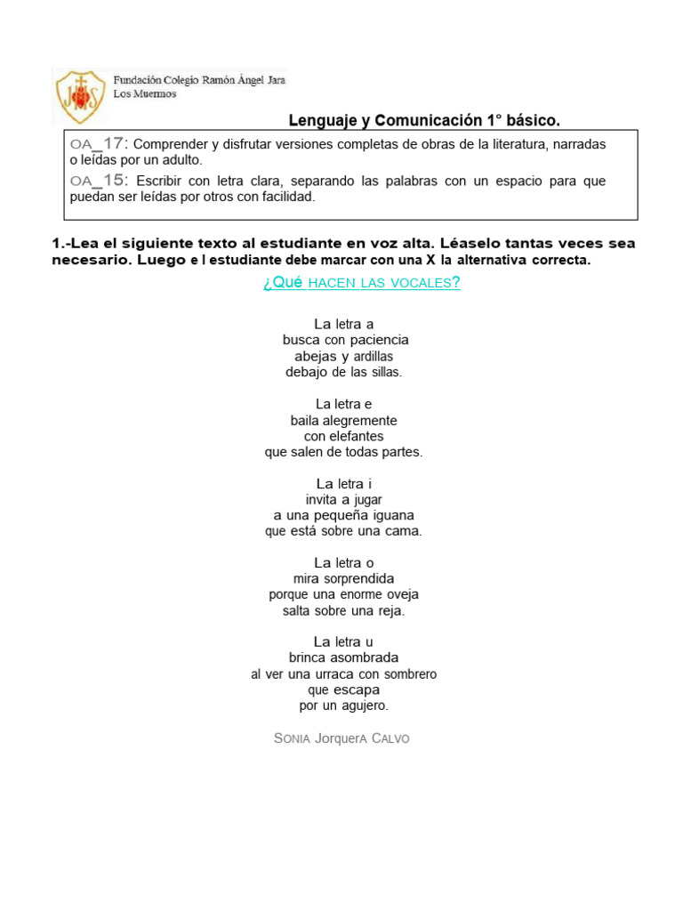 Guia 2 Lenguaje PRIMEROS | PDF | Artes del Lenguaje y Comunicación