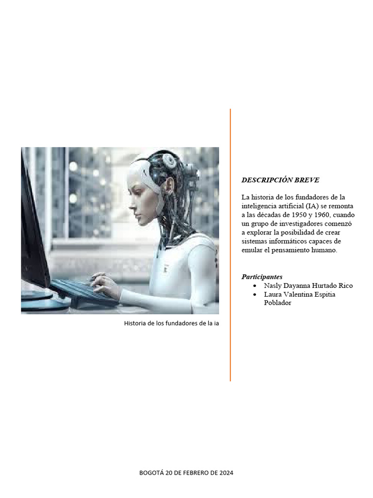 Historia De Los Fundadores De La Ia Pdf Inteligencia Artificial