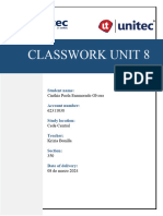 Classwork Unit 8