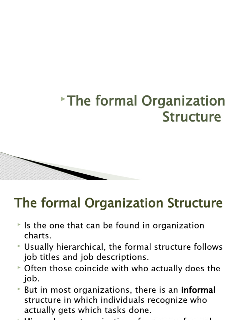BUS 142 (3) Formal Organization Structure | PDF | Organizational ...