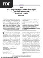 The Complexity Approach To Phonological Treatment