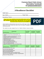 School Readiness Checklist 2022