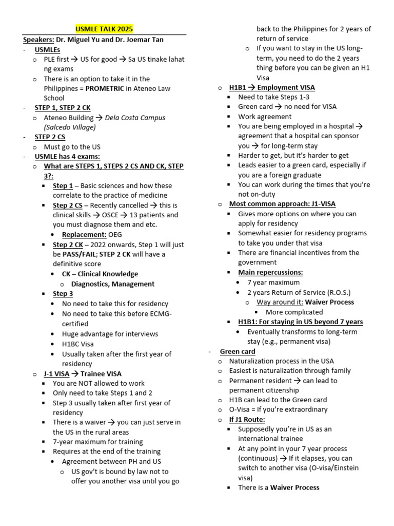 USMLETALK2025 PDF United States Medical Licensing Examination