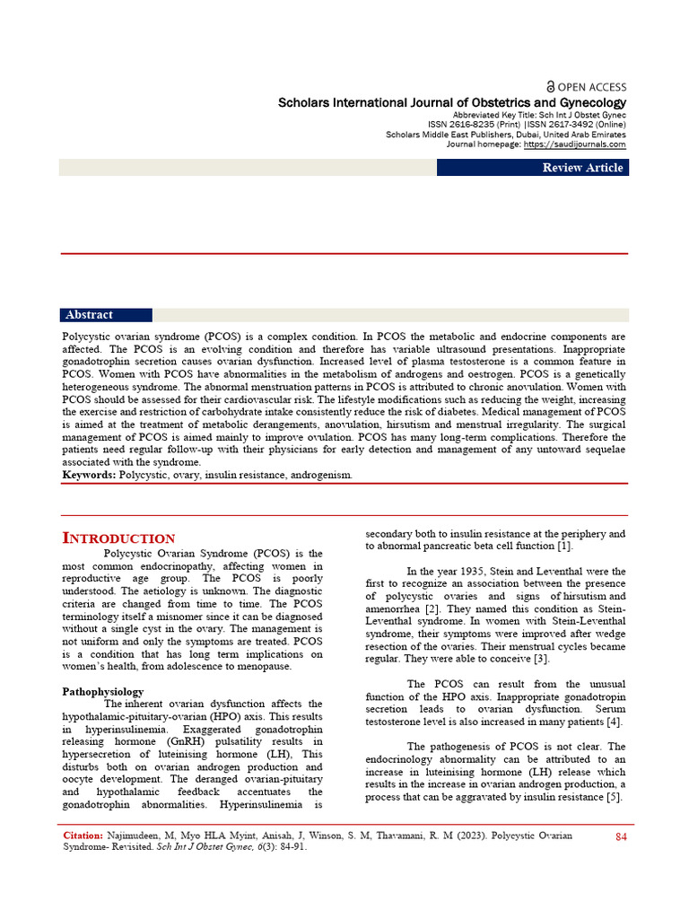 PCOS-Journal Article 2 | PDF | Polycystic Ovary Syndrome | Luteinizing ...