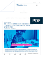 Os 8 Melhores Exercícios Sobre Colocação Pronominal (GABARITO)