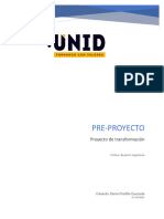 Pre-Proyecto Proyecto de Transformación