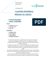 Evaluación Procesual Periodo de Inicio