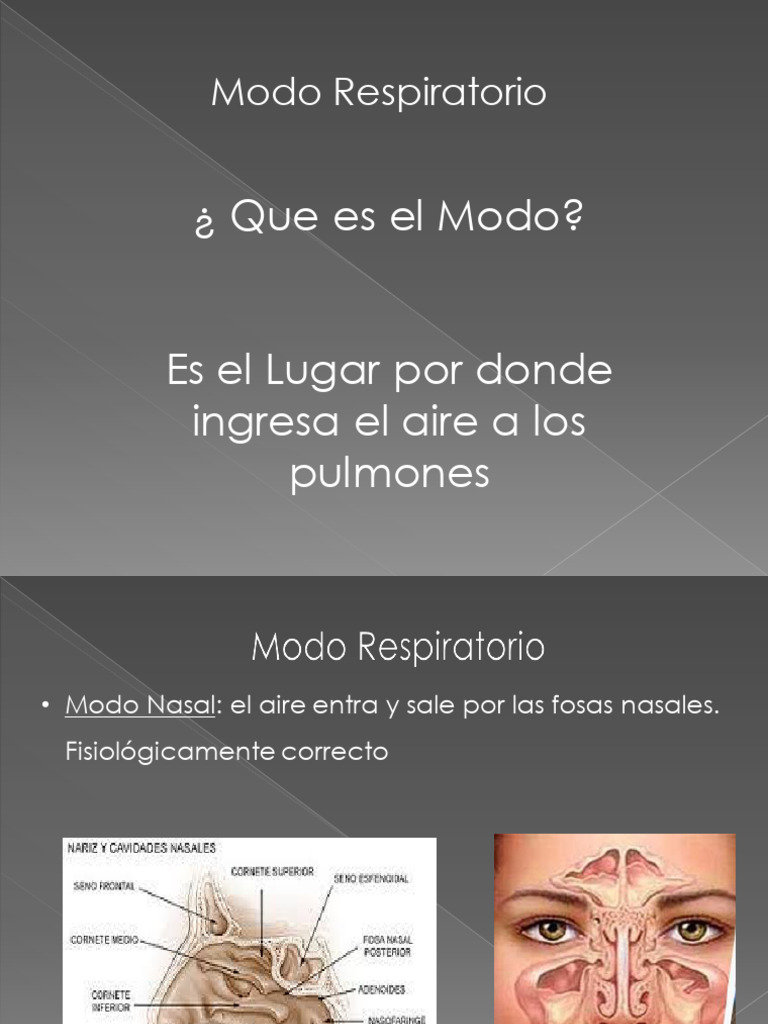 Modo Nasal | PDF | Cabeza y cuello humanos | Sistema respiratorio