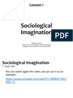 LESSON 1 A Sociological Imagination