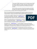 PHD Dissertation in Public Administration