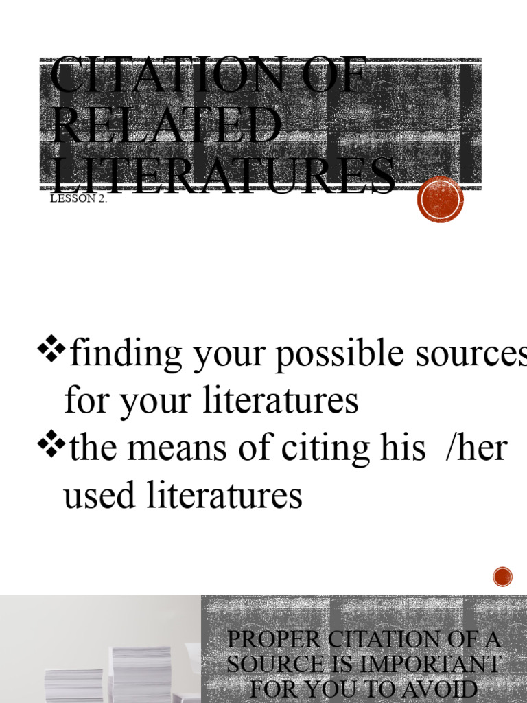 Citation of Related Literatures | PDF | Citation | Apa Style