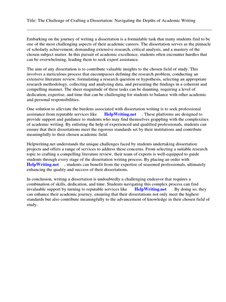 Dissertation Writing Challenges & Solutions | PDF | Thesis | Methodology