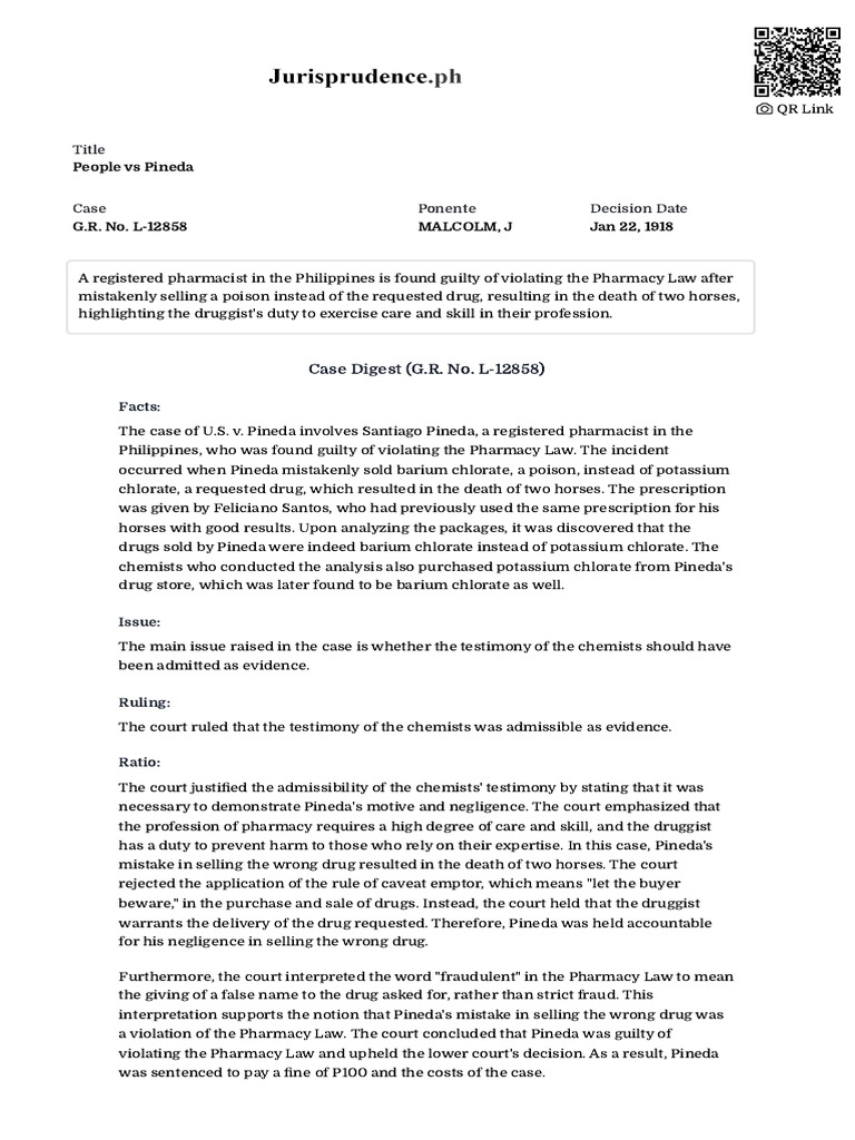 B1 us v pineda 1918 g r no l 12858 january 22 1918 pdf