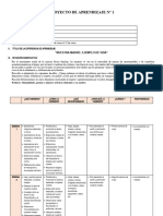 6° Grado - Proyecto de Aprendizaje N°01