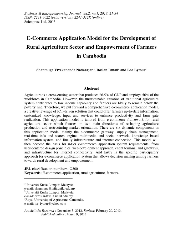 E Commerce Application Model For The Dev | PDF | Social Science