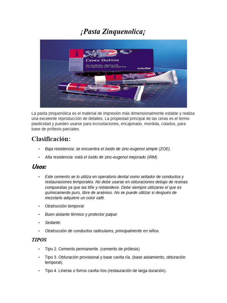 Pasta Zinquenolica PDF