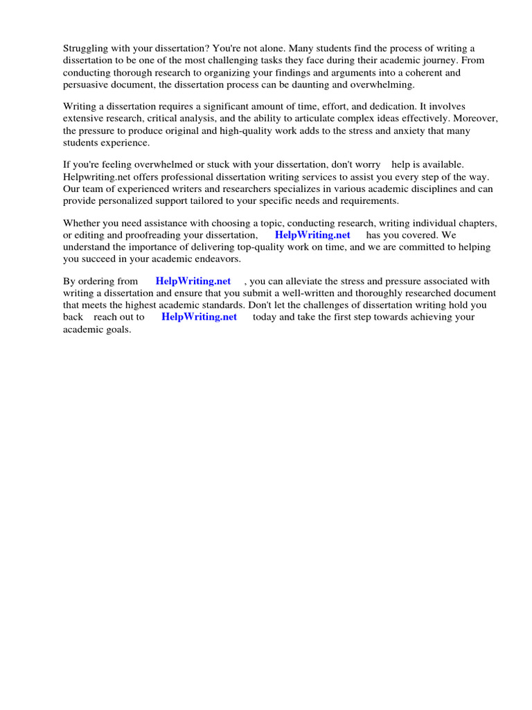 Dissertation Help for Students | PDF | Thesis | Expert