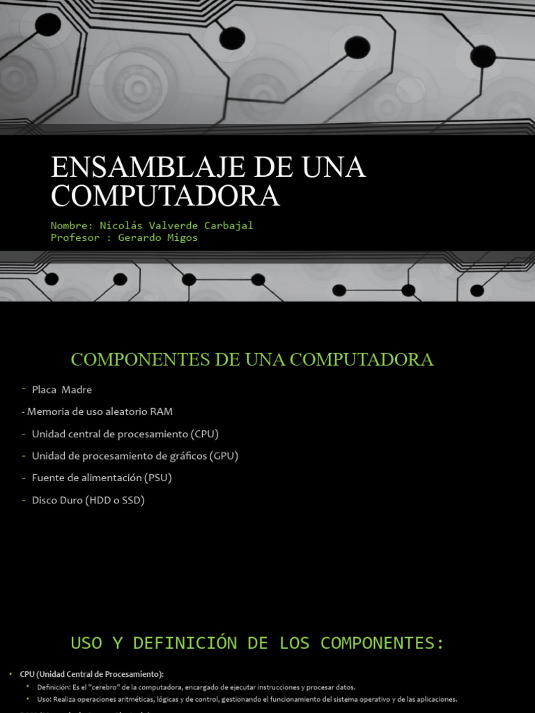 Ensamblaje de Una Computadora | PDF