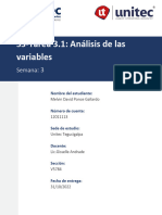 Tarea 3.1 Análisis de Las Variables - Melvin Ponce 12011113