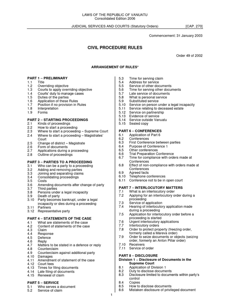 Civil Procedure Rules | PDF | Magistrate | Discovery (Law)