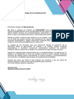 Carta de Agradecimiento.