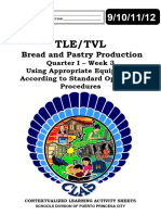 TLE-TVL - HE (BPP) - 9101112 - Q1 - CLAS3 - Using Appropriate Equipment According To Standard Operating Procedures - v2 - RHEA ROMERO