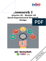 Research I - Q3 - Module4D - Quasi-ExperimentalResearchDesign - v3