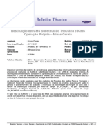 FIS - Restituicao de ICMS Substituicao Tributaria e ICMS Operacao Propria-MG