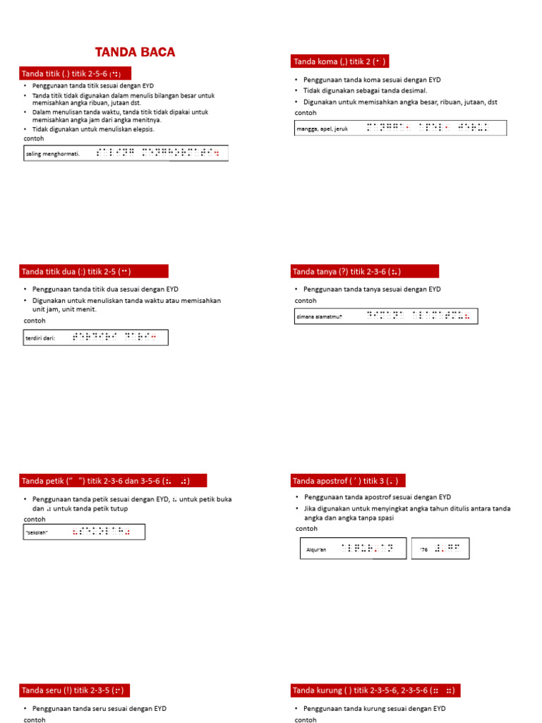 Panduan Penggunaan Tanda Baca EYD | PDF