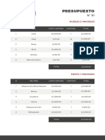 Presupuesto Sde Productos o Servicios Corporativo, Amarillo, Gris y Blanco