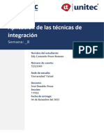 Aplicacion de las tecnicas de integracion