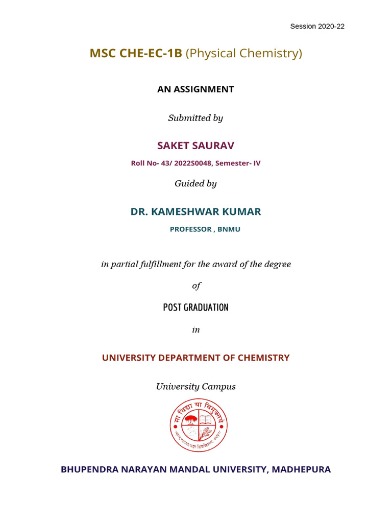 MSC Assignment Front Page Template | PDF