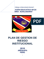 Plan de Gestic3b3n de Riesgo 2018 Ie 40124 Maria Auxiliadora