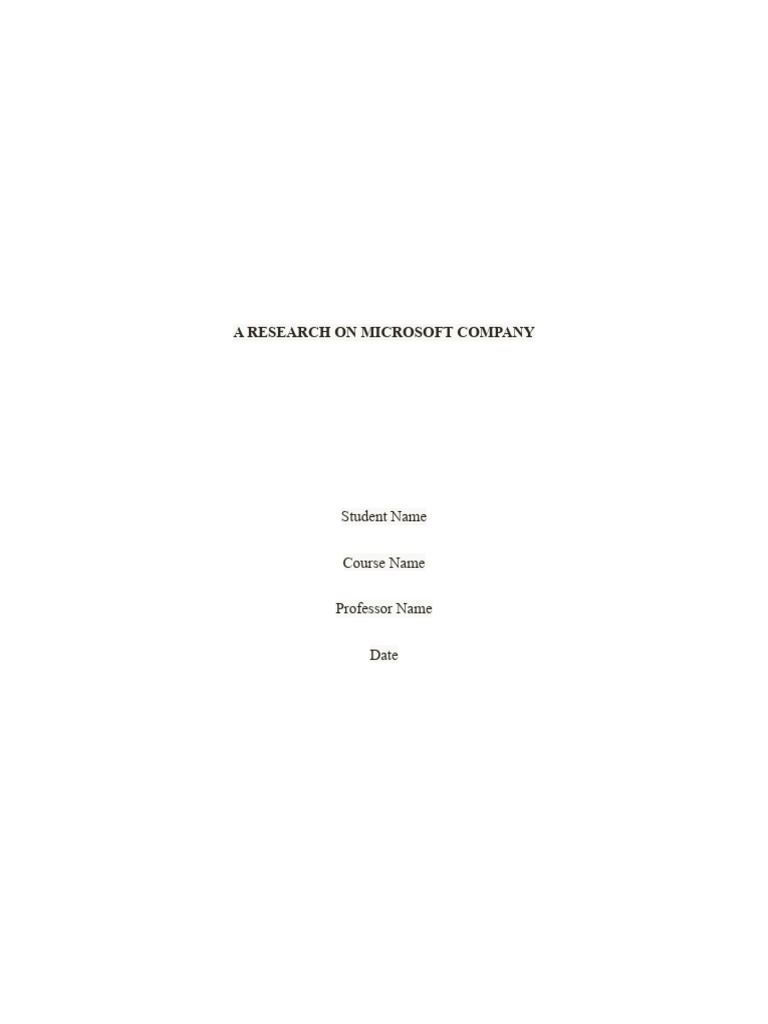 Microsoft Corporation: Business Overview | PDF | Microsoft | Cloud ...
