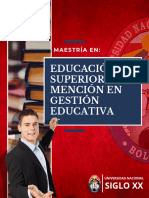 Maestría en Educación Superior Con Mención en Gestión Educativa...