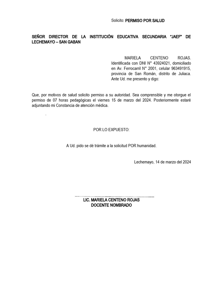 Solicito | PDF | Salud y bienestar