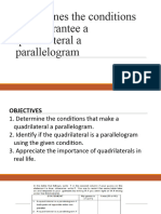 Determines The Conditions That Guarantee A Quadrilateral A Parallelogram