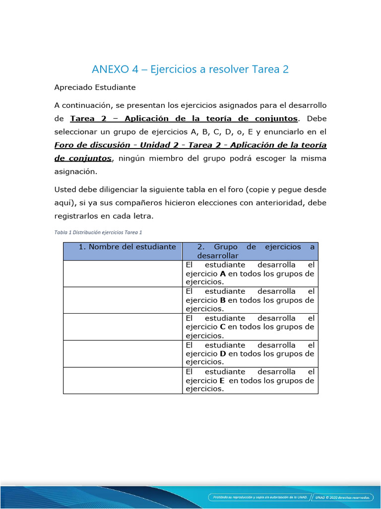 Anexo 4 - Ejercicios A Resolver Tarea 2 | PDF