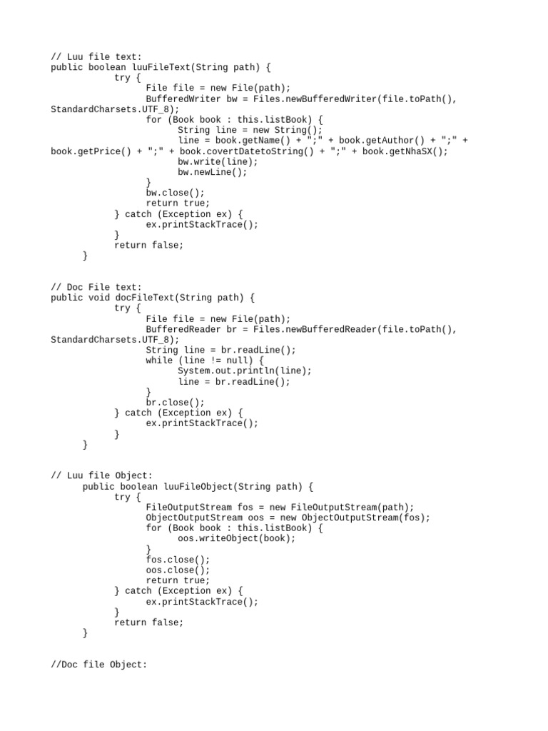 Thao Tac File (TXT, Obj) | PDF