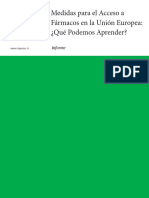 Unión Europea. 2019. Medidas para El Acceso A Fármacos en La Unión Europea. Qué Podemos Aprender. CLAPES