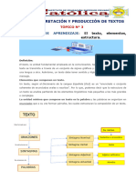 El Texto. Concepto, Estructuras y Características.