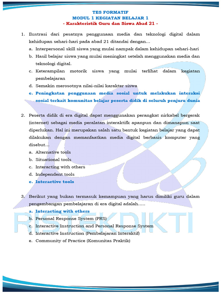 50 Soal TAM PPG Daljab 2025 Beserta Jawaban dan Pembahasan