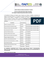 Resultado Primeira Chamada - Quarteto de Cordas