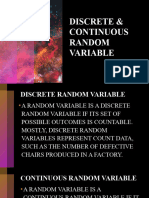 Discrete and Conituous Random Variable