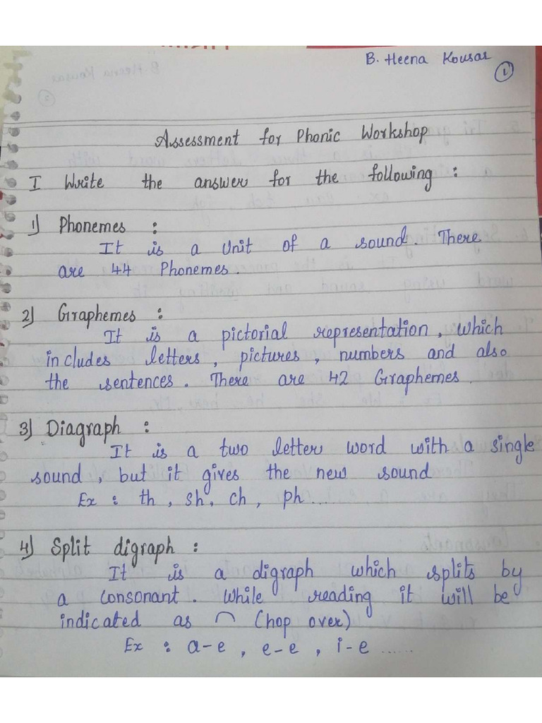 Phonics Assessment | PDF