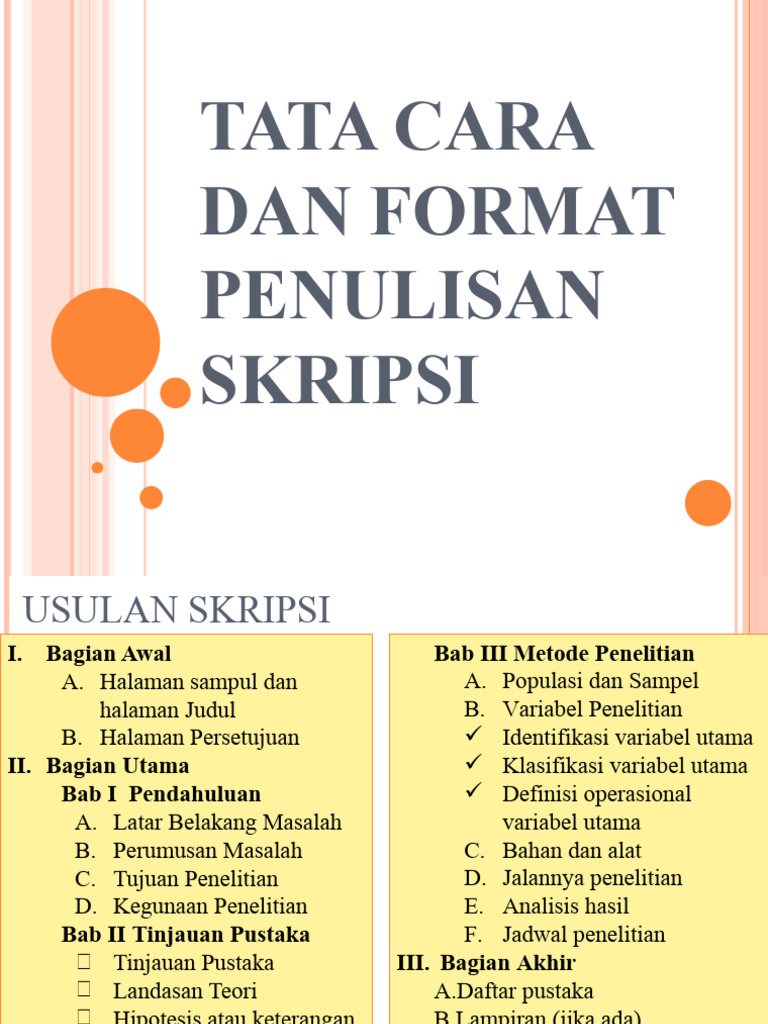 Tata Cara Dan Format Penulisan Skripsi Dan TA USB | PDF | Seni ...