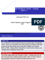 Soal Penalaran Verbal Analogi Bagian IV