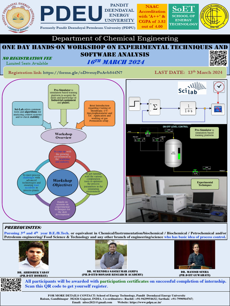 One Day Workshop On Experimental Techniques and Software Analysis 16 ...