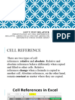 Cell Reference Persentation